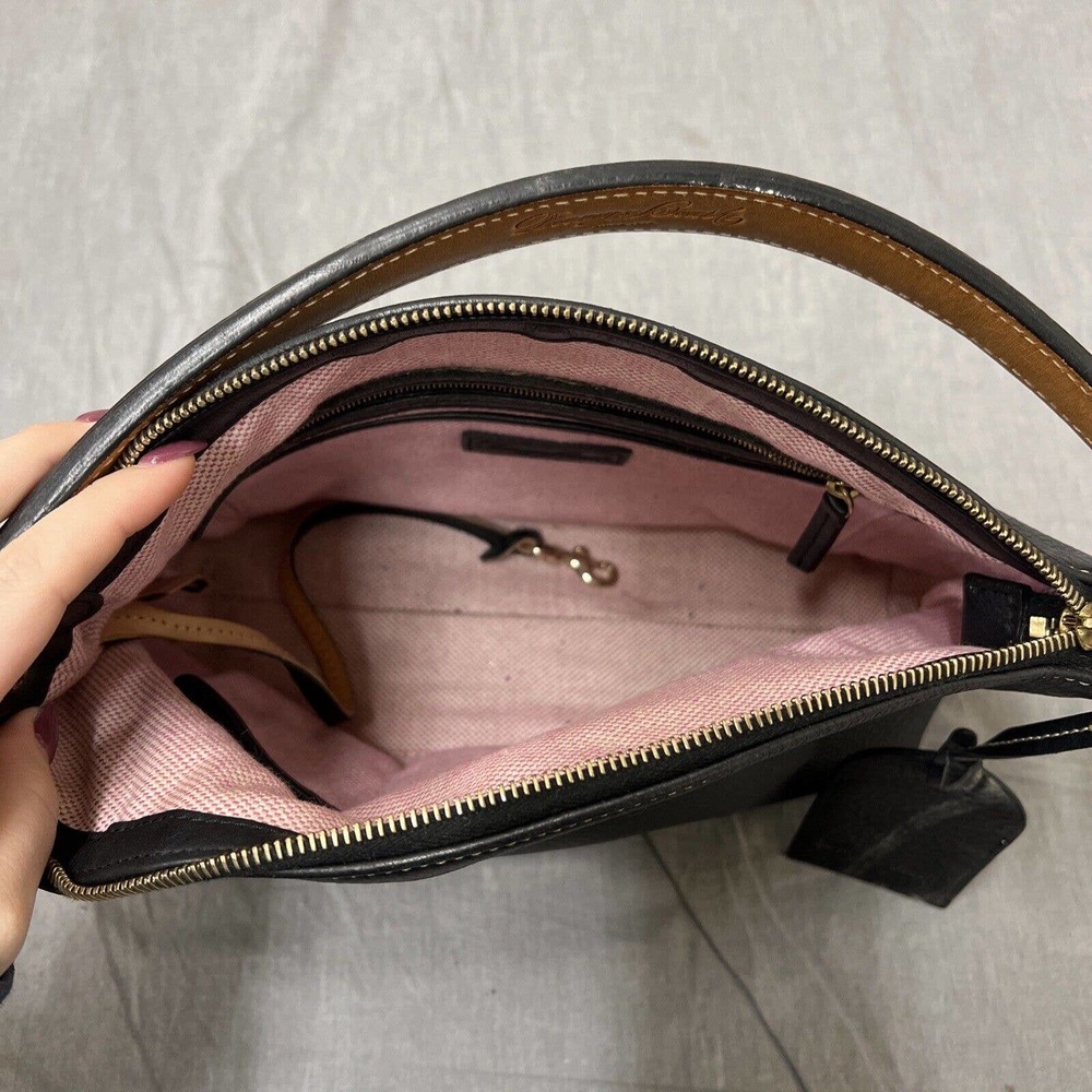 Dooney & Bourke Portofino? Pebble Leather Black Shoulder Bag FS Benefits Charity - Picture 11 of 15